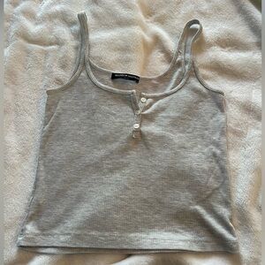Super cute light grey tank top from brandy Melville with some buttons